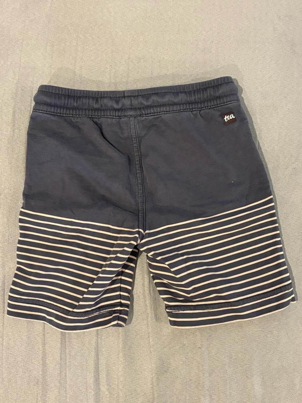 Tea Collection Boys' Blue Striped Drawstring Shorts - Size 4 - Picture 2 of 5